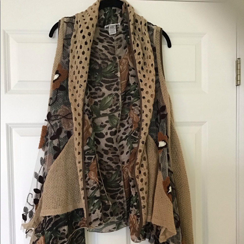 Floral vest. Very unique with layers